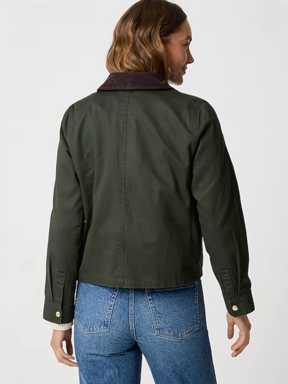 J. Crew Factory Classic Field Jacket in Olive and Brown Large NWT - Picture 2 of 12